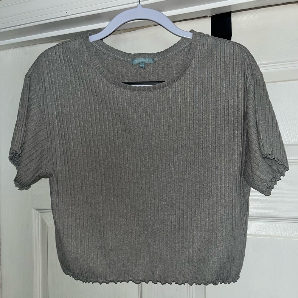 Southern shirt crop top